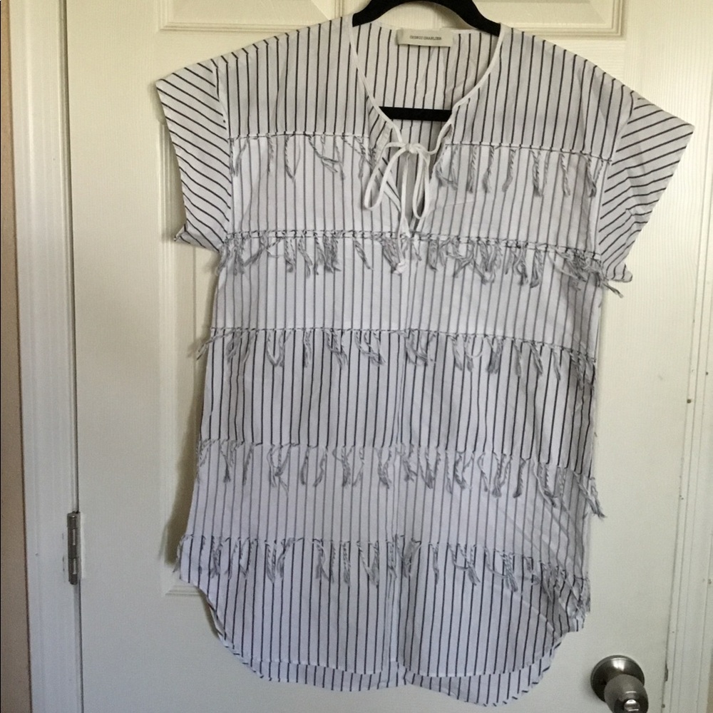 Cedric Charlier stripe Tunic Top sz.8